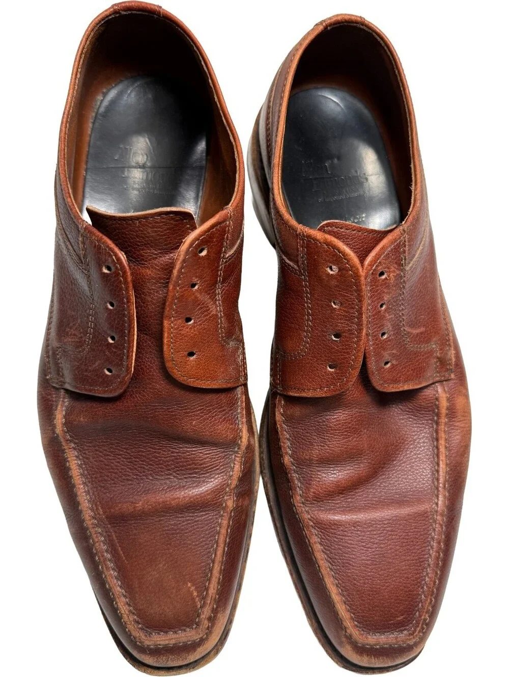 Allen Edmonds Jackson derby shoes Mens Calf Leather Sz US 9.5 D Chili Brown